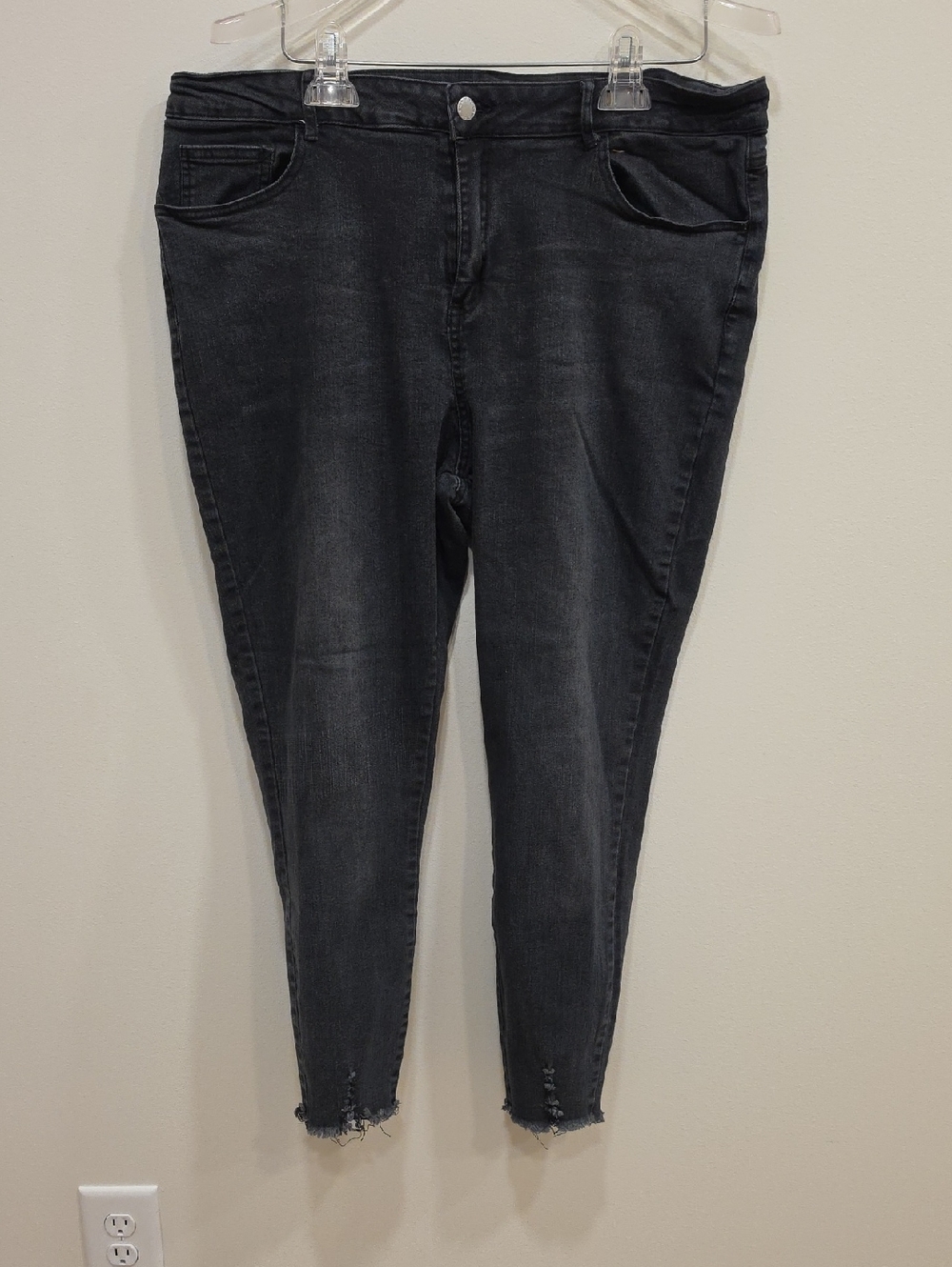 SHEIN Black Washed High-Rise Skinny Jeans